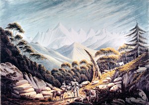 Nepalese herders in de Himalaya, 1826