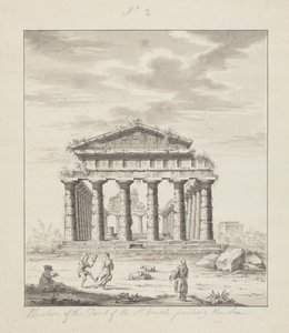 Nr. 2 Elevatie van de voorkant van de eerste tempel aan zee door James Bruce