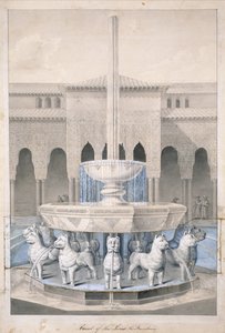 Fontein in de Hof van de Leeuwen, Alhambra, uit The Arabian Antiquities of Spain