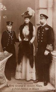 Koning George V, koningin Mary en de prins van Wales door James Charles Dinham