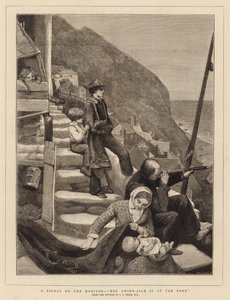 Een signaal aan de horizon, haar Union-Jack is aan de voorzijde door James Clarke Hook