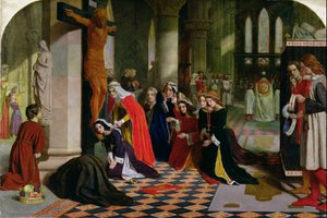 De afstand van koningin Elizabeth van Hongarije, 1850 door James Collinson