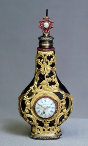 Geurfles met horloge en kompas