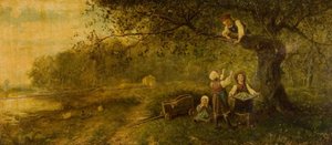 Appels plukken, eind 19e eeuw door James Crawford Thom