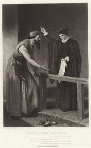 Portia en Shylock, Koopman van Venetië, Act IV, Scene I