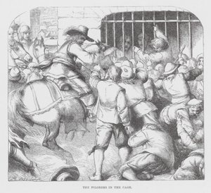 De pelgrims in de kooi door James Dawson Watson