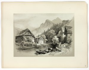 Brunnen, uit Picturesque Selections door James Duffield Harding