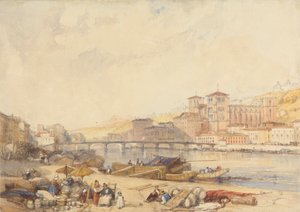 Lyon vanaf de kade aan de Rhône
