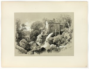 Pandy Mill, uit Picturesque Selections door James Duffield Harding