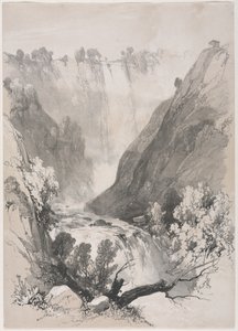 Schetsen thuis en in het buitenland: Watervallen van Terni, 1830 door James Duffield Harding