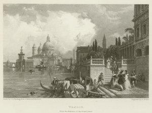 Venetië, vanaf de ingang van het Grote Kanaal door James Duffield Harding