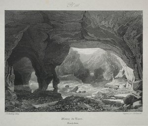 Pittoreske en Romantische Reizen in het Oude Frankrijk. Franche-Comté: Bron van de Lison door James Duffield Harding