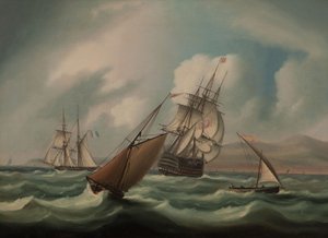 First Rater en andere scheepvaart voor de Spaanse kust