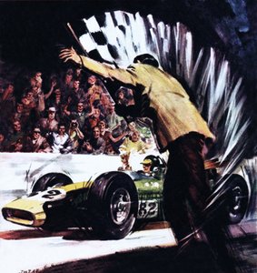Jim Clark wint de grote race van Amerika door James Edwin McConnell