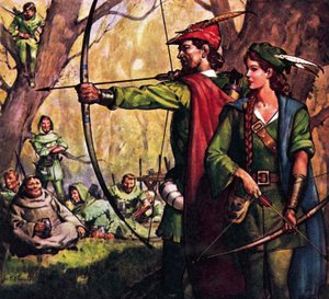 Robin Hood en Maid Marian door James Edwin McConnell