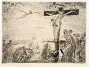 Christus gekweld door de duivels door James Ensor