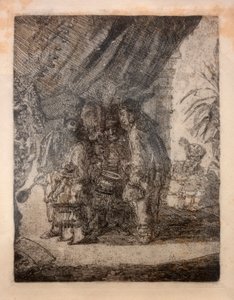 Iston, Pouffamatus, Cracozie en Transmouffe, beroemde Perzische artsen, onderzoeken de ontlasting van Darius na de Slag bij Arabela door James Ensor