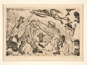 De woede, uit de portfolio De hoofdzonden door James Ensor