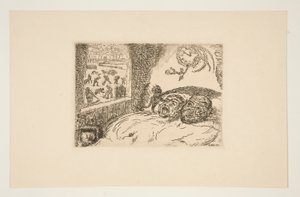 De luiheid, uit de portfolio De hoofdzonden door James Ensor
