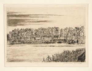 De brug in het bos bij Oostende door James Ensor