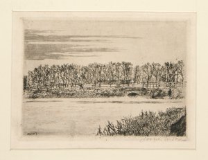 Le pont du bois à Ostende door James Ensor