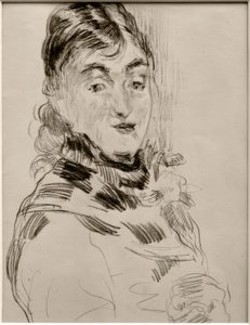 Méry Laurent met een mopshond door James Sidney Ensor