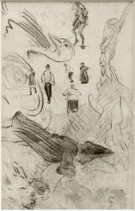 Silhouetten en groteske figuren door James Sidney Ensor