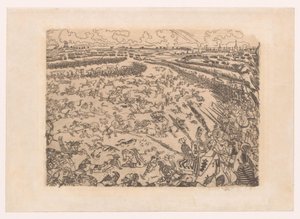 Strijdveld van de Guldensporenslag bij Kortrijk door James Ensor