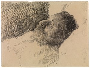 De vader van de kunstenaar in de dood door James Ensor