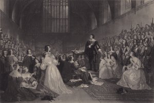 Het proces van Thomas, Graaf van Strafford, in Westminster Hall, 1641 door James F. Scott