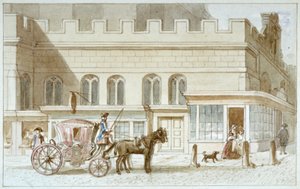 Winkelpuien bij St Dunstan-in-the-West, Fleet Street, City of London, 1820