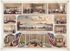 Poster voor het Citizens Volunteer Hospital, Philadelphia door James Fuller Queen