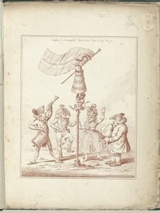 Titelprent van serie Hollandia Regenerata, 1795 door James Gillray (possibly)
