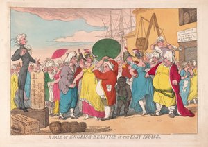 Een verkoop van Engelse schoonheden in Oost-Indië, uitgegeven 1786