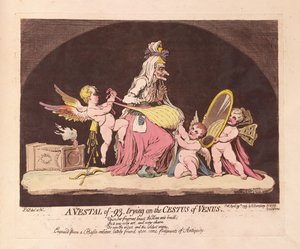 Een Vestaalse Maagd van -93, die de Cestus van Venus Past door James Gillray