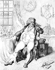 Een Voluptueuze Onder de Verschrikking van de Spijsvertering, 1792 door James Gillray
