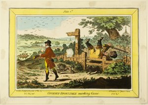 Cockney sportmannen markeerspel door James Gillray