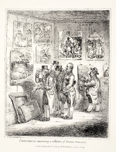 Kenners die een collectie van George Morland onderzoeken, 1807
