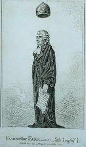 Raadsman Ego - d.w.z. kleine ik zelf ik door James Gillray