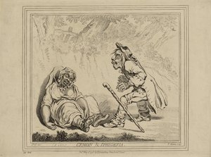 Cymon en Iphigenia, gepubliceerd 2 mei door James Gillray