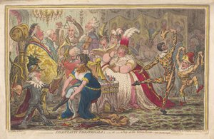 Dilettanti theatricals of een kijkje in de groene kamer, vide. Pic-Nic-Orgies