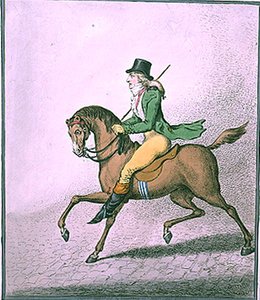 Hoe elegant door de straten te rijden, uitgegeven door Hannah Humphrey in 1800 door James Gillray