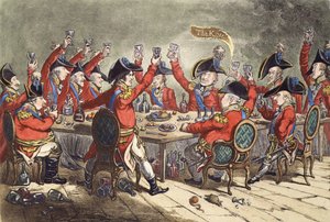 "Loyale zielen - of een blik in de eetkamer in St. James", 1797 door James Gillray