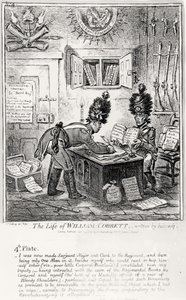 Plaat 4, uit Het Leven van William Cobbett, geschreven door hemzelf, uitgegeven door H. Humphrey, 1809 door James Gillray