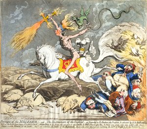 Voortekenen van het Millennium, uitgegeven door Hannah Humphrey in 1795