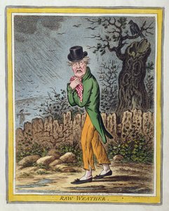 Ruw weer, uitgegeven door Hannah Humphrey in 1808 door James Gillray