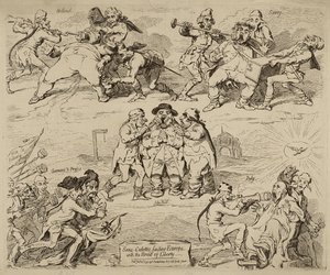 Sans-Culottes, Europa voedend met het brood van vrijheid, gepubliceerd 12 januari door James Gillray
