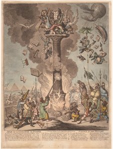 Spotprent op de Franse expeditie naar Egypte, 1799 door James Gillray