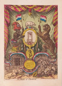 De wapens van Frankrijk, pub. 1805 door James Gillray