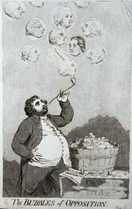 De Bubbels van de Oppositie door James Gillray